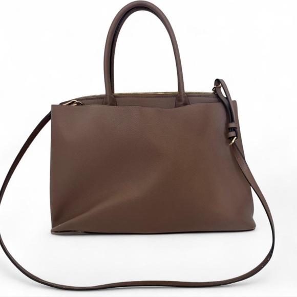 A New Day Taupe Work Tote Bag - Picture 1 of 8